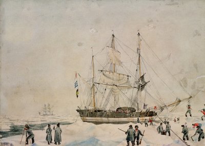 Walking in the Pack, Ross Expedition, 1842 by John Edward Davis